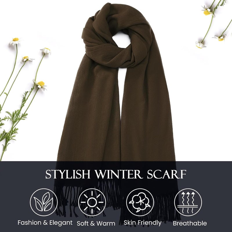 Premillow Scarfs for Women, Winter Scarf, Classic Pashmina Shawls and Wraps, Cashmere Feel Scarfs for Women, Long Scarves - Image 3